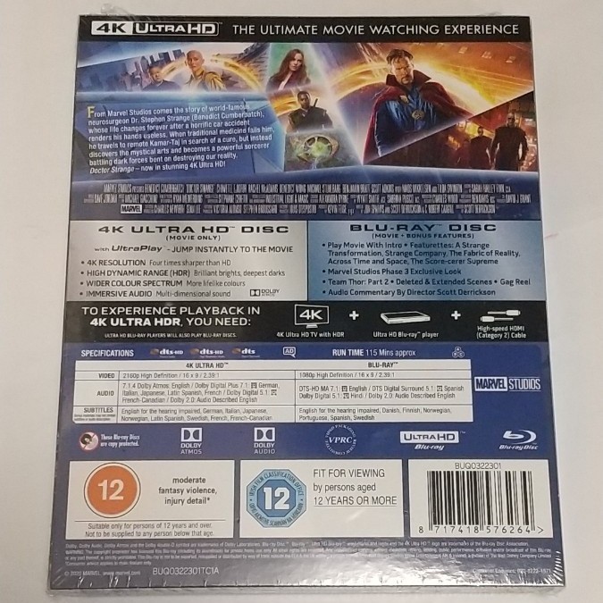 新品未開封 マーベル ドクターストレンジ 4K Ultra HD+Blu-ray スチールブック mondo 日本語あり UHD