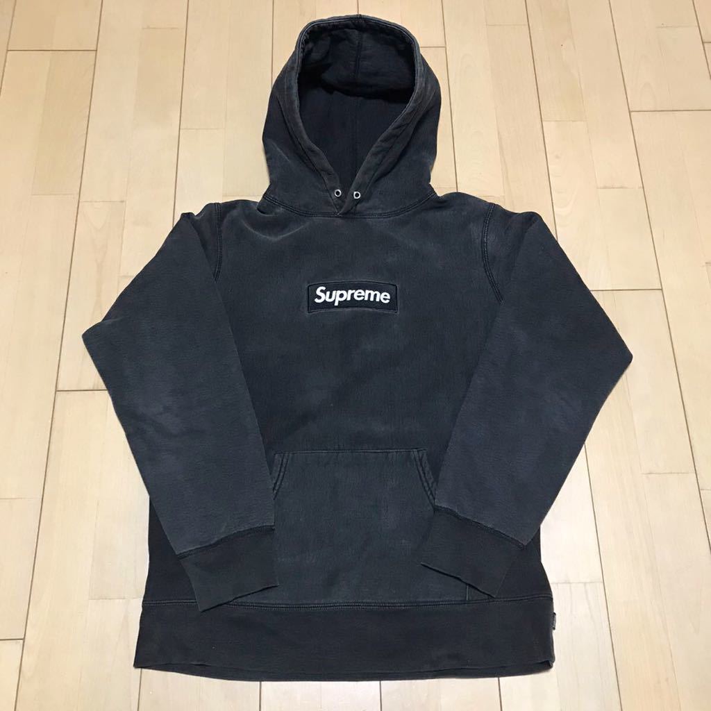 Supreme 12AW Box logo pullover sweatshirt hooded M シュプリーム ボックスロゴ パーカー 黒 BLACK スウェット_画像2