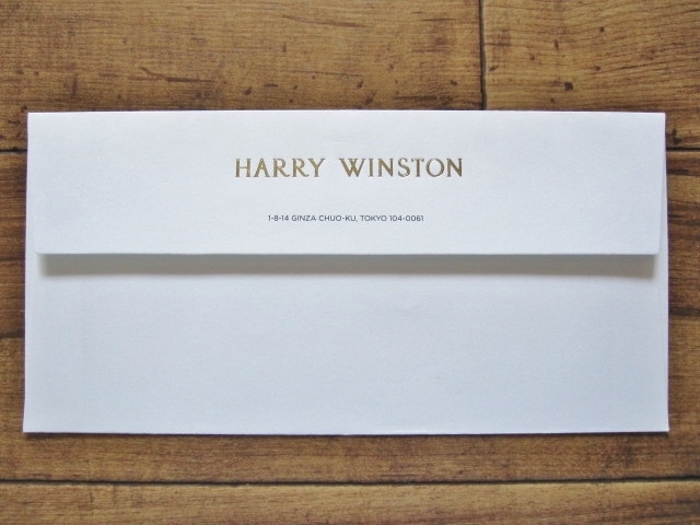 1点のみ 未使用 Harry Winston 封筒 白 5枚 HWシール 新品 ハリーウィンストン 白 長封筒 綺麗 Bridal collection ブランド HW レア 得 特_画像8