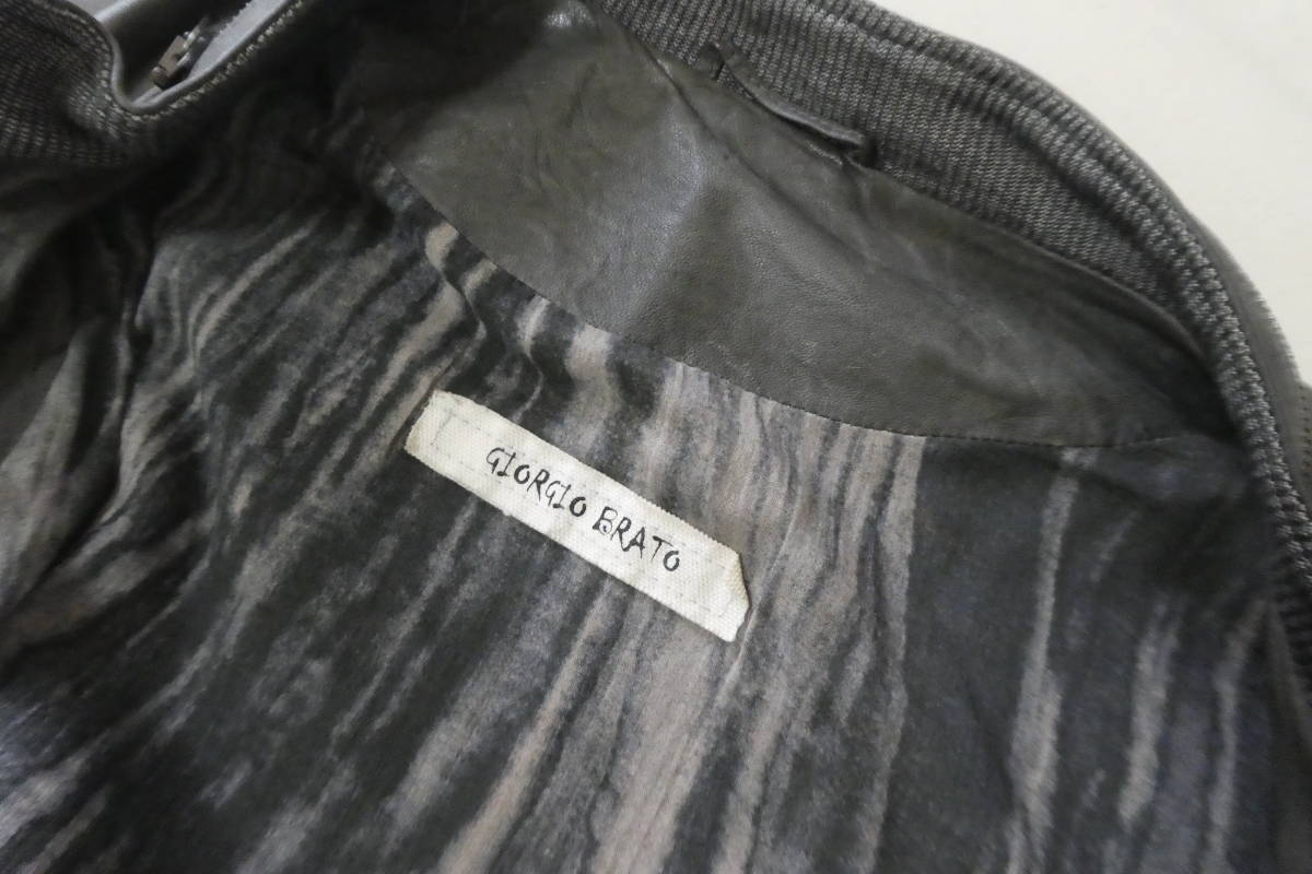 85)美品 GIORGIO BRATO ジョルジオブラット レザー ジャケット