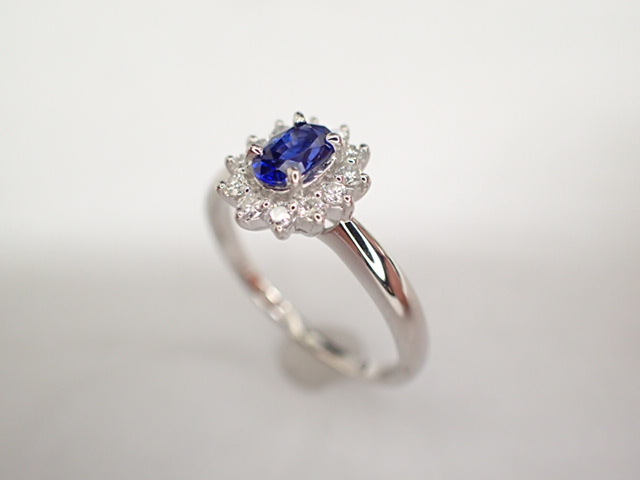  beautiful goods tasaki Tasaki Shinju Pt900 sapphire 0.59ct diamond total 0.21ctte The Yinling g ring 