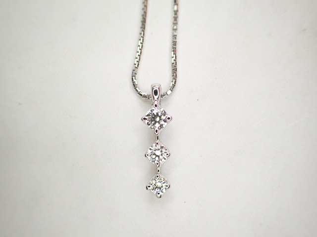  прекрасный товар Tasaki Shinju tasakiK18WG diamond итого 0.19ct дизайн колье ①