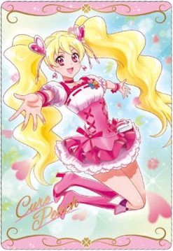 【プリキュア】プリキュア カードウエハース2　№17　SR　フレッシュプリキュア!　キュアピーチ 桃園ラブ 沖佳苗_画像1