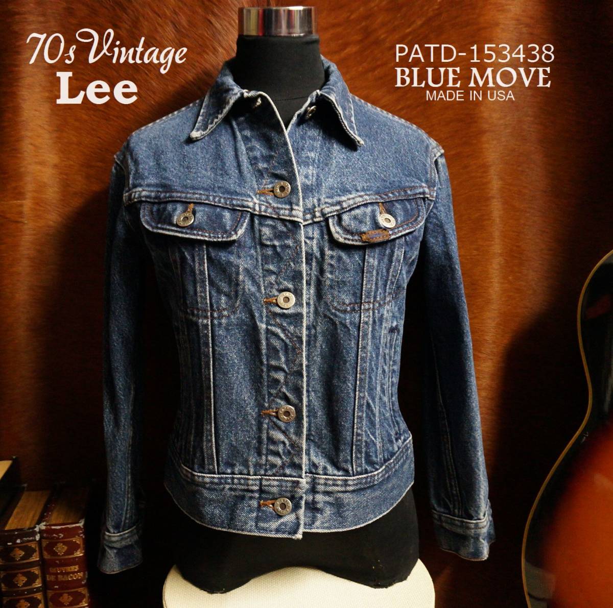 70s PATD 153438 Lee デニムジャケット made in USA-