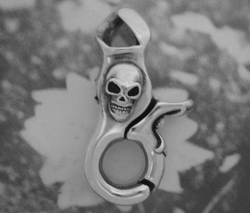  серебряный 925. серебряный. Skull зажим na ska n/ брелок для ключа и т.п.. custom детали .* последний 1 шт 