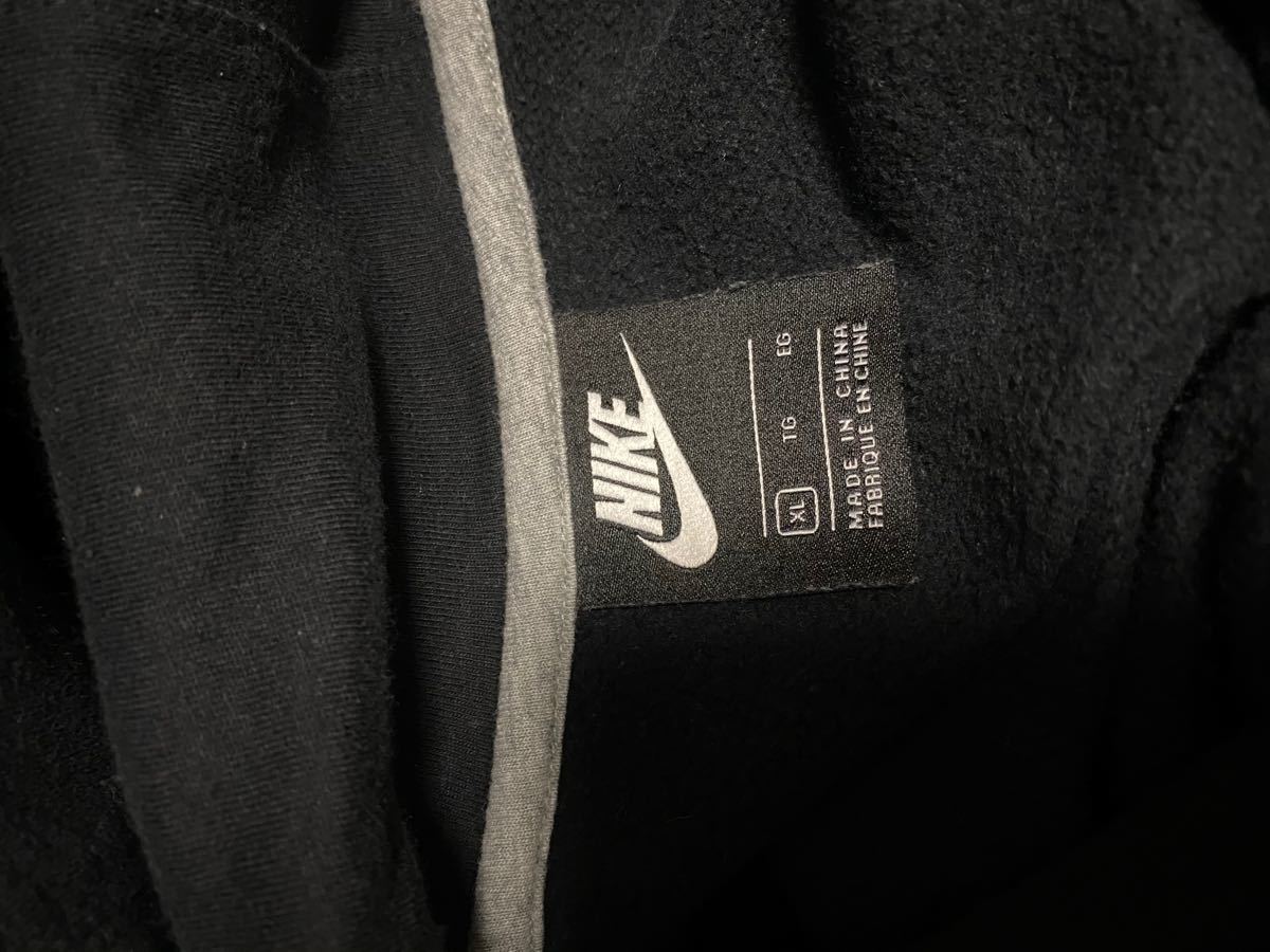 NIKE ナイキ デカロゴ スウェット パーカー ビッグシルエット 黒 XL