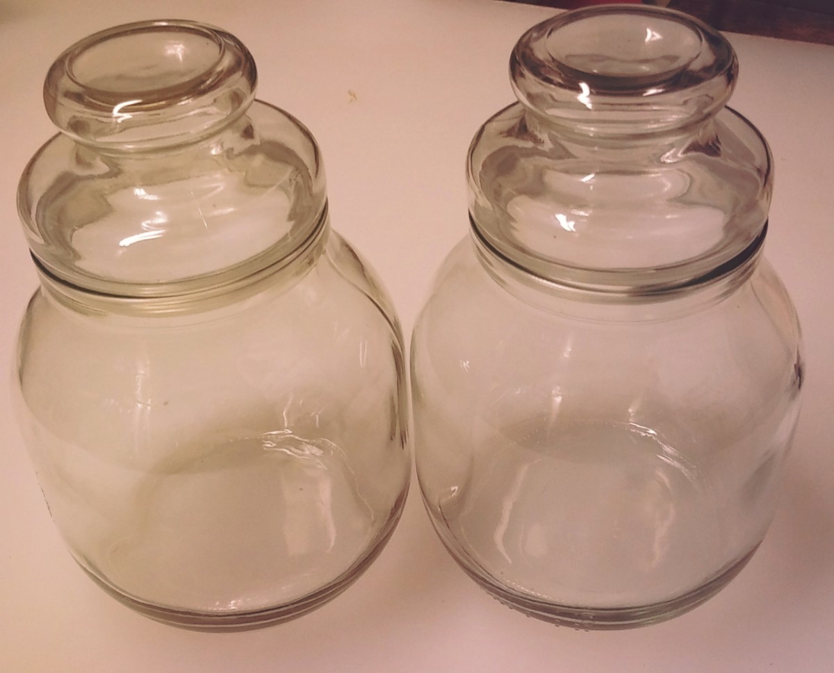 蓋付き 保存瓶  ガラス瓶 キャンディーポット キャンディージャー グラスジャー 2個セット