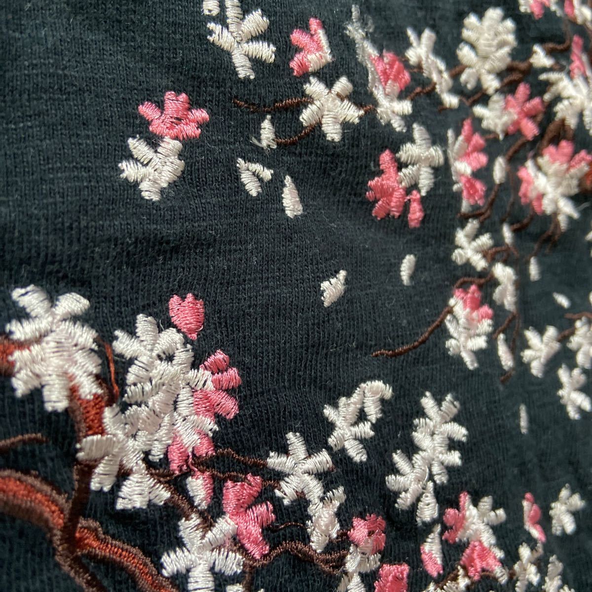 chikamasa  オール刺繍　長袖Tシャツ ロンT 和柄　刺繍