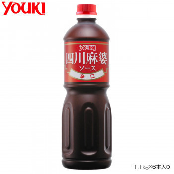 YOUKI ユウキ食品 四川麻婆ソース(辛口) 1.1kg×6本入り 210126(a-1661129)