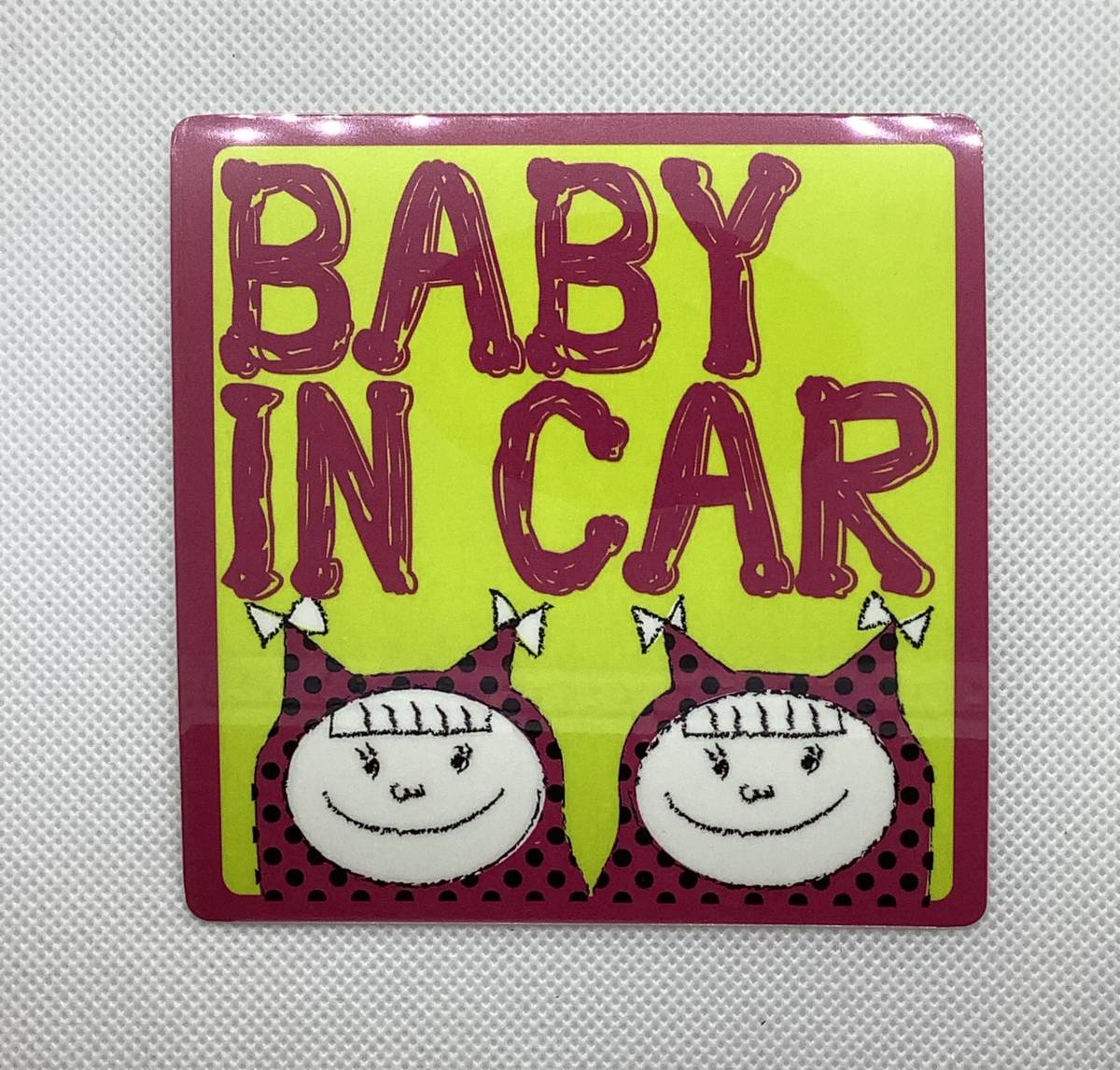 BABY IN CAR car color . matching select cusomize sticker .. man girl car baby ..... 