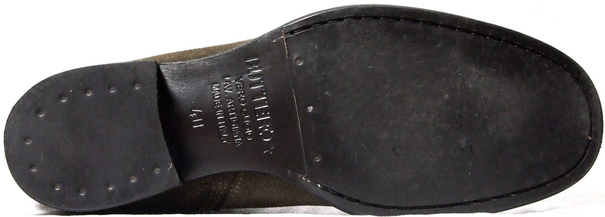 □BUTTERO-B1120サイドジップSUEDE BOOT【40BWN】箱付新同極美品