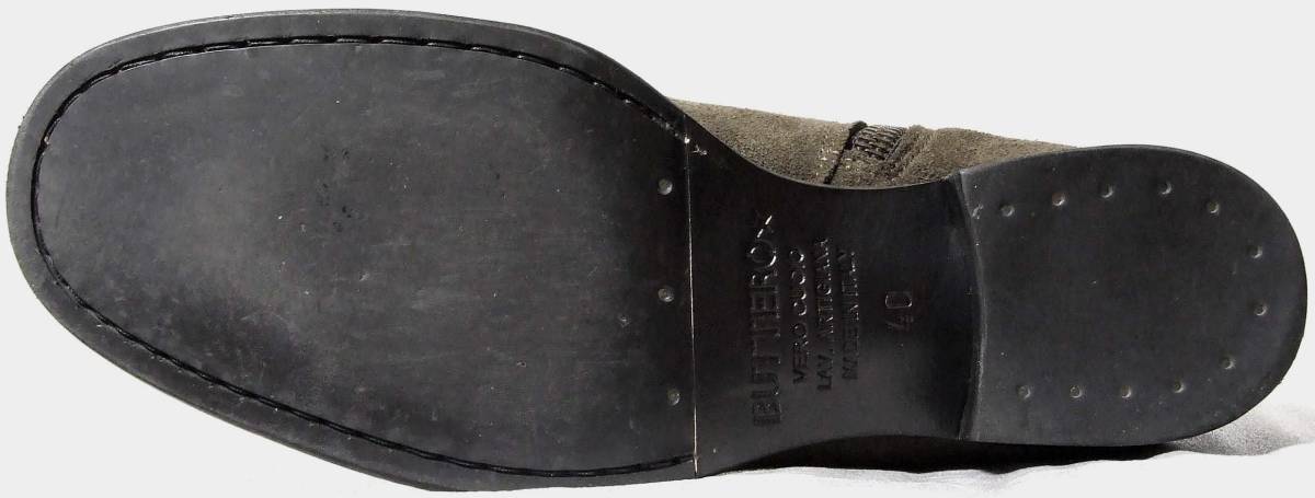 □BUTTERO-B1120サイドジップSUEDE BOOT【40BWN】箱付新同極美品