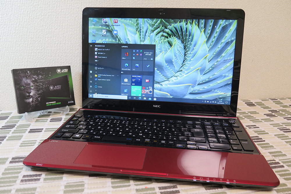 【高速Core i7(Ivy Bridge)★爆速新品SSD512GB】NEC LS150/M レッド 最新Windows10 ★ メモリ8GB/Webカメラ/HDMI/Wi-Fi/Office