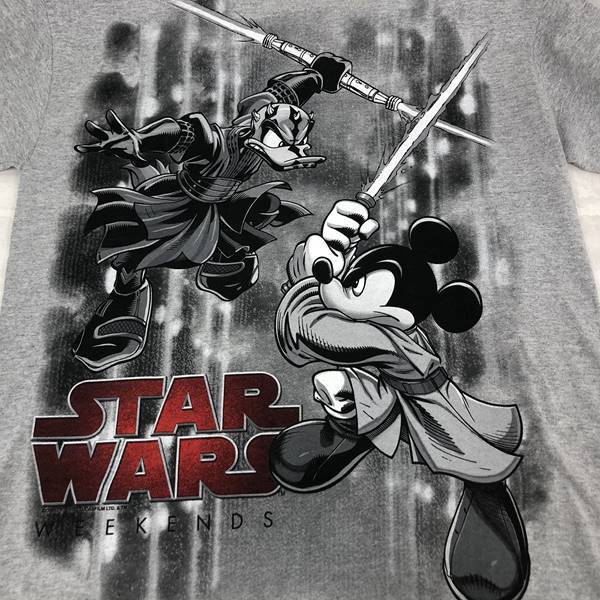 輝く高品質な Wars Star Weekends Mu グレー M Size Tシャツ イラスト 限定品 ウォルトディズニー スターウォーズ 12年 World Disney Walt その他 Hlt No