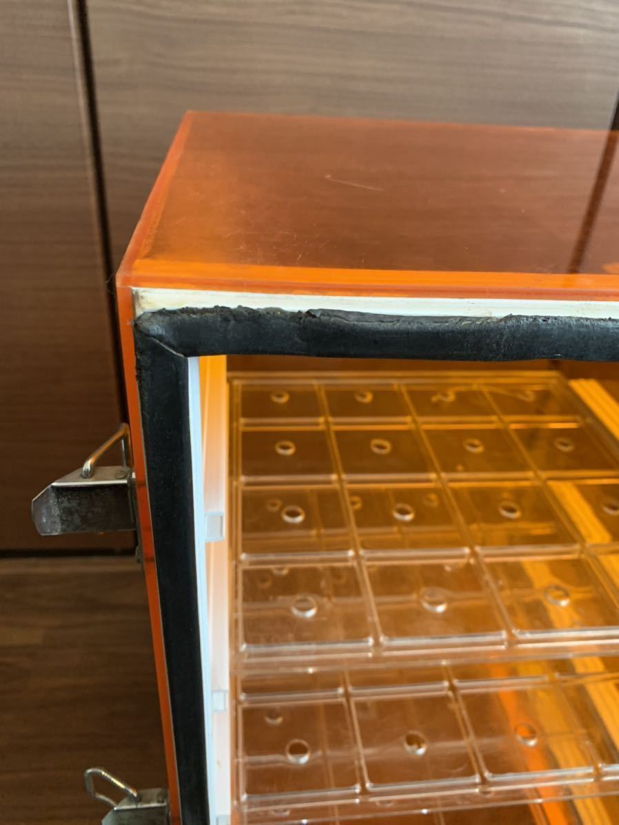 最終値下げ　クリアボックス　収納ボックス　レトロ　未来的　オレンジカラー　インテリア棚_画像10