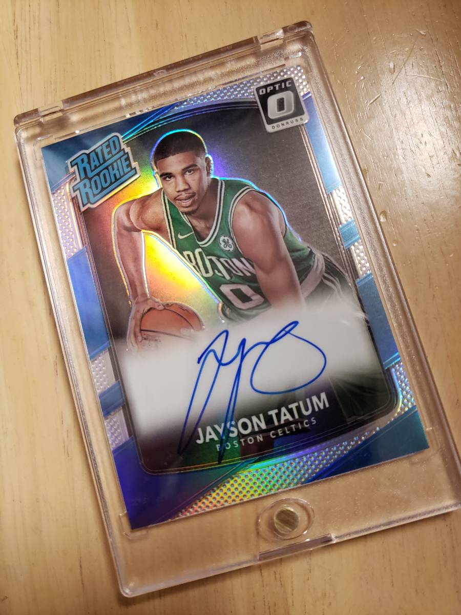 サイン 2017 -18 Panini Donruss Optic Holo Silver JAYSON TATUM RC Auto / ジェイソン テイタム Autograph Refractor Boston Celtics_画像7