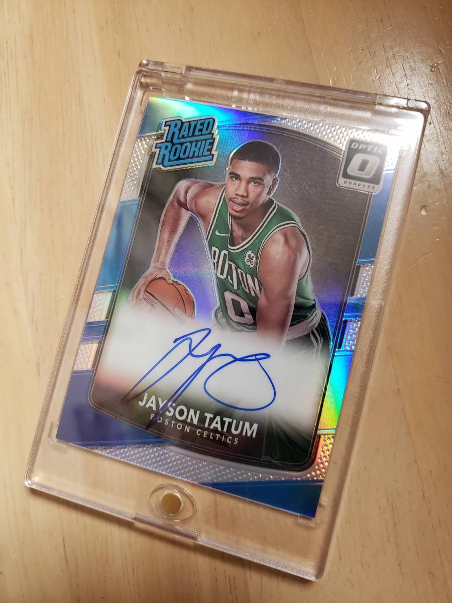 サイン 2017 -18 Panini Donruss Optic Holo Silver JAYSON TATUM RC Auto / ジェイソン テイタム Autograph Refractor Boston Celtics_画像8