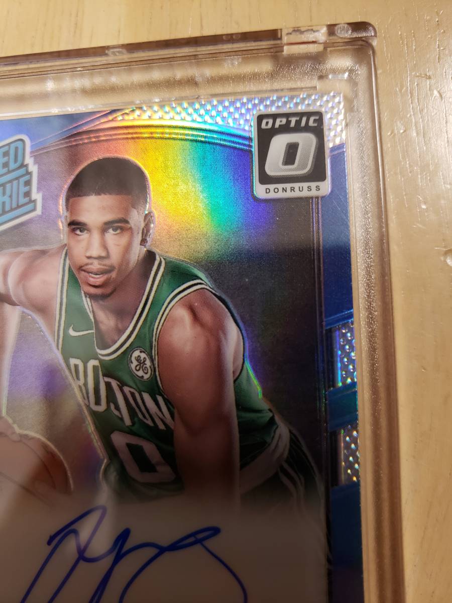 サイン 2017 -18 Panini Donruss Optic Holo Silver JAYSON TATUM RC Auto / ジェイソン テイタム Autograph Refractor Boston Celtics_画像4