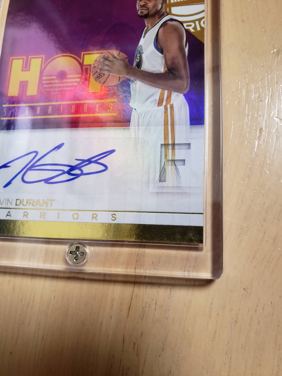 サイン 2016 -17 Panini Hoops KEVIN DURANT Auto / ケビン デュラント Autograph Hot Signatures GSW_画像6