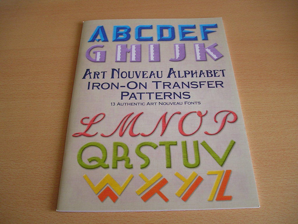  foreign book *Art Nouveau Alphabet, Iron-On Transfer Patterns *a-ru Novo - design. alphabet motif compilation. 