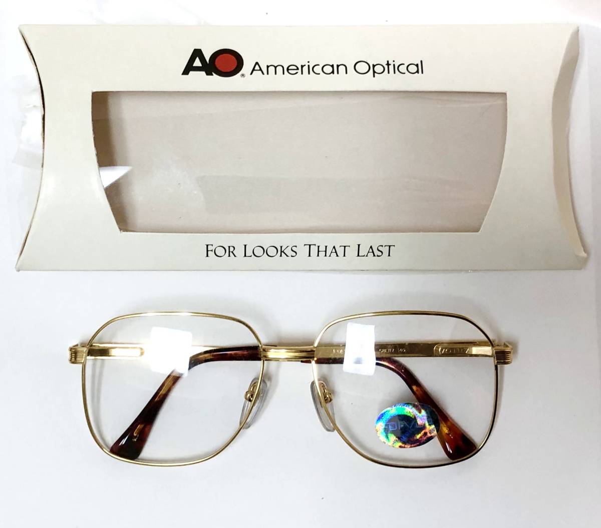 新品箱付】希少 20K金 アメリカンオプティカル 80年代 AO American Optical メガネ 米国製