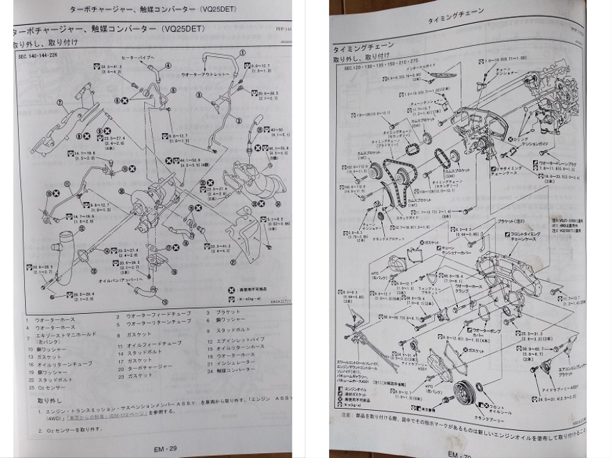 ステージア　(M35, HM35, NM35)　整備要領書　上巻＋下巻　計2冊SET　STAGEA　平成13年10月　2001年　古本・即決・送料無料　管理№ 3239