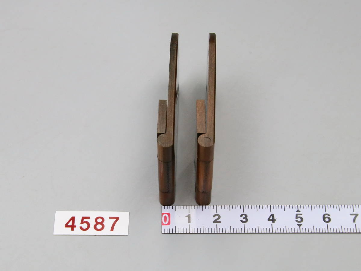 4587* yellow copper ( brass )borus type precise meat thickness hinge *66.×35.×2.8.=2 sheets .1 set 