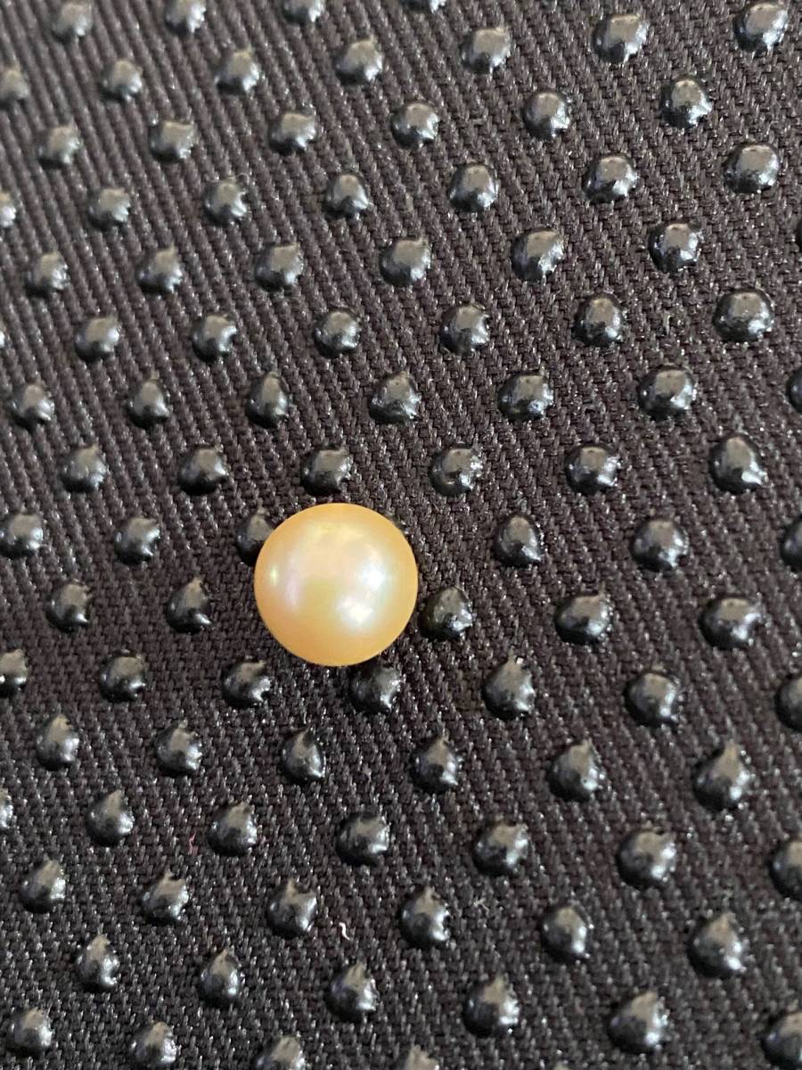 本真珠 ゴールド色 約７.２ｍｍ １個玉 ばら売り ゴールド色1個のみ
