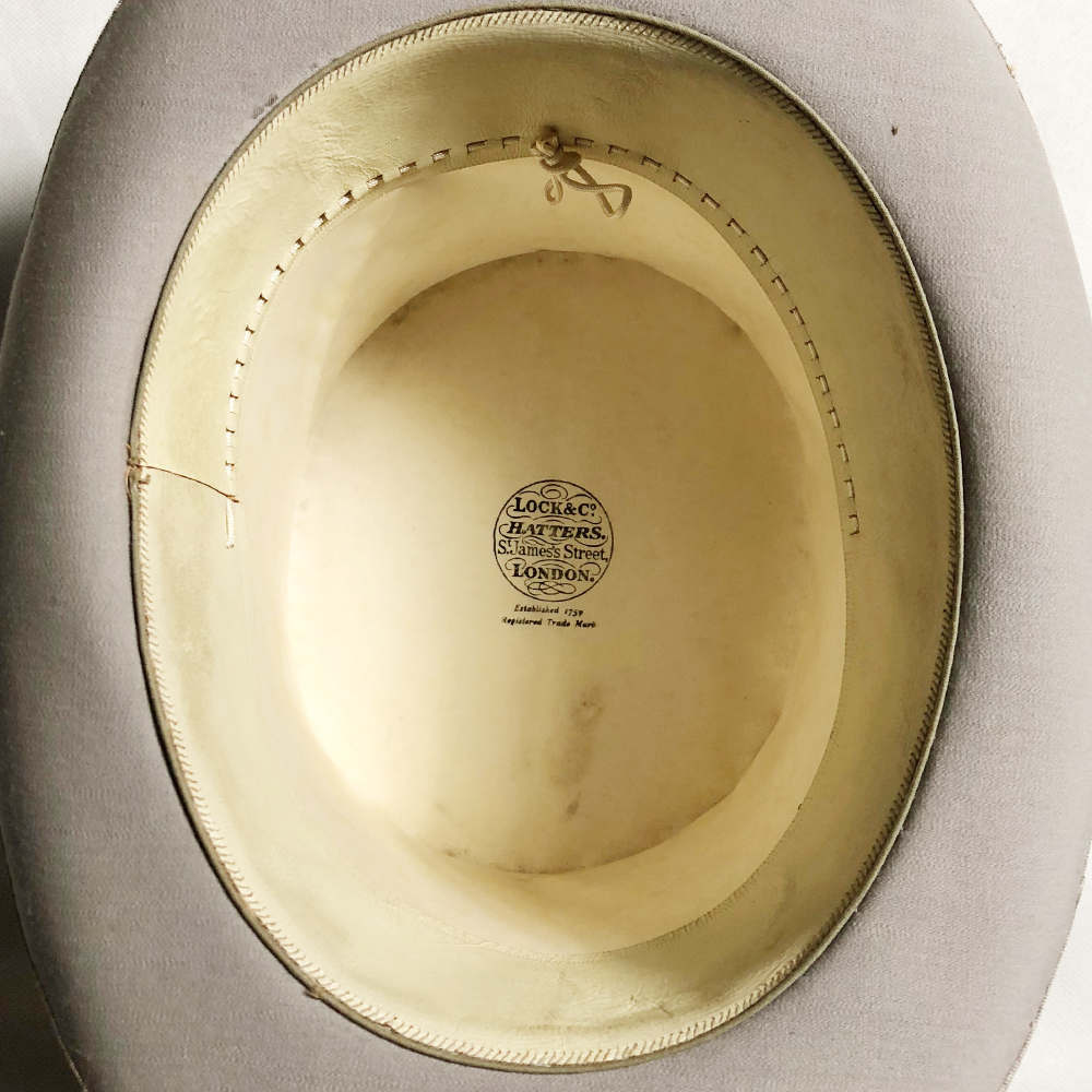 希少! 60's 70's ジェームスロック＆コー JAMES LOCK&CO TOP HAT トップ ハット MADE IN ENGLAND 英国製 VINTAGE SILK ヴィンテージ シルク_画像5
