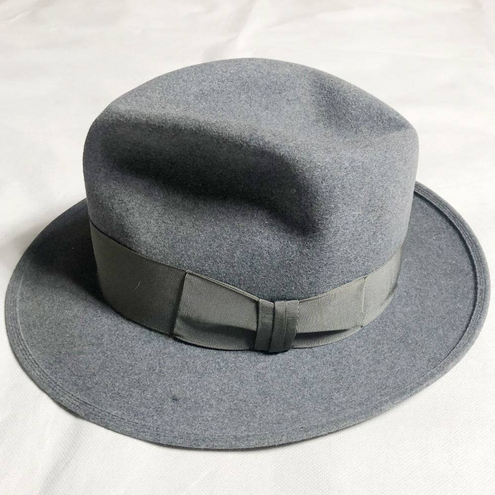 DEAD! 50年代 STETSON 58CM CUSTOM V カスタム ステットソン デッドストック USA NOS VINTAGE HAT ヴィンテージ ハット 杢グレーワントーン_画像3