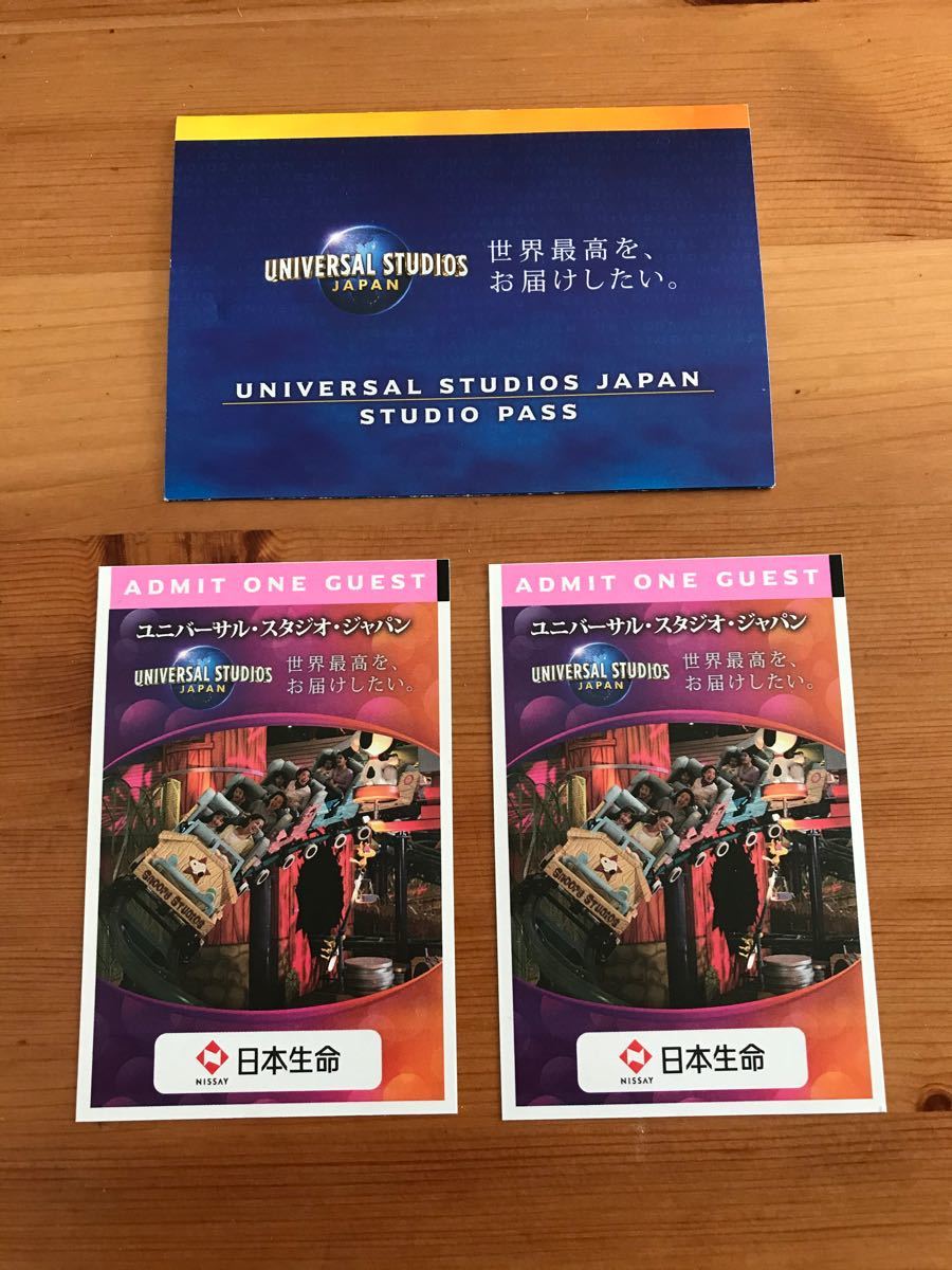 ユニバーサルスタジオジャパン USＪ ペアチケット 入場券 パス二枚