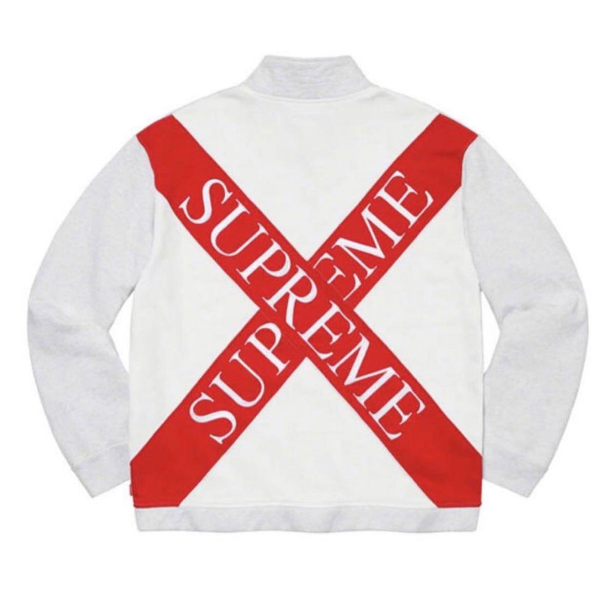 1回着美品◆Supreme Cross Half Zip Sweatshirt ◆シュプリームハーフジップスウェット◆サイズL