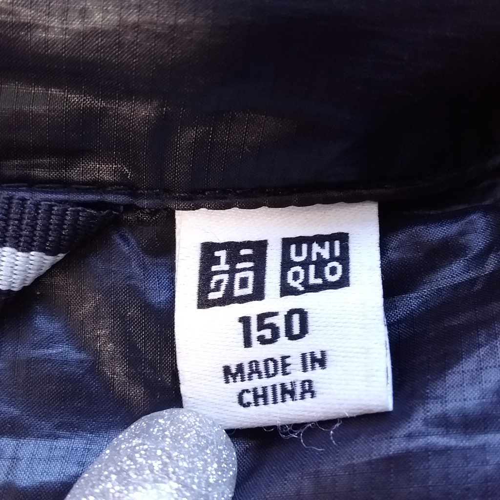 【人気】UNIQLO/ユニクロ ウルトラライトダウンジャケット ブラック サイズ150 キッズ/A123_画像7