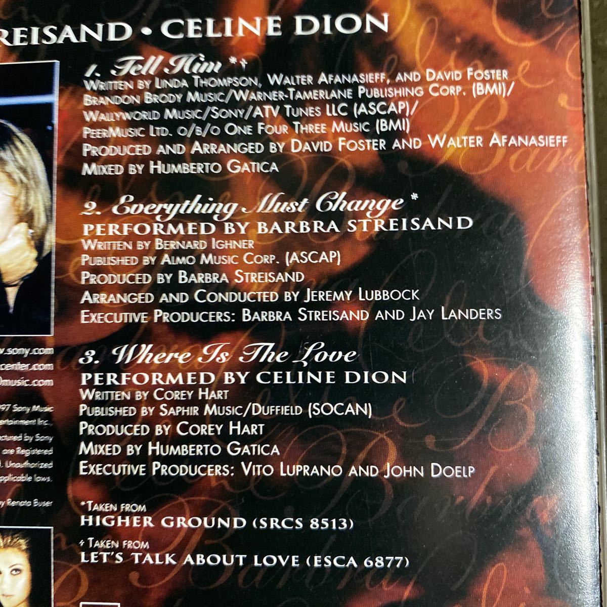 Tell Him/Barbra StreisandCeline Dion-日本盤 CD single