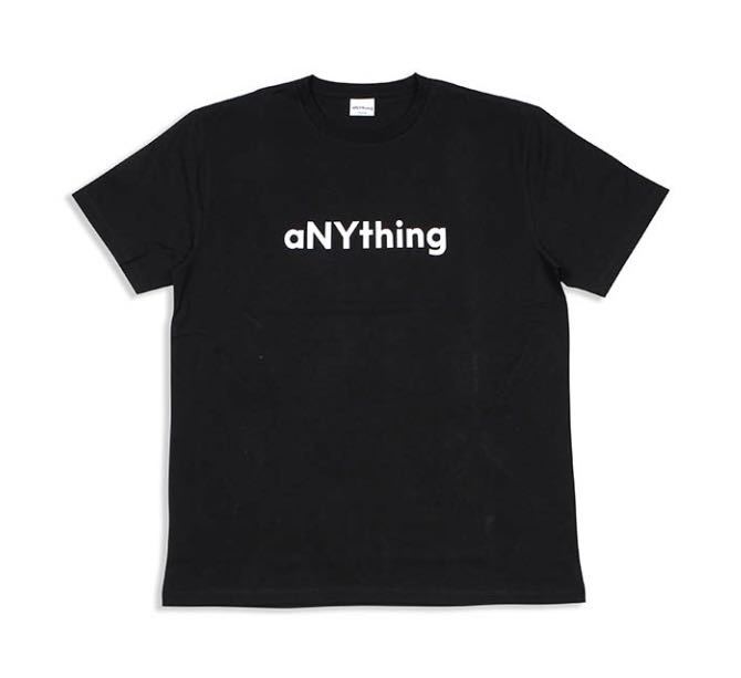 aNYthing LABEL LOGO TEE (BLACK)☆