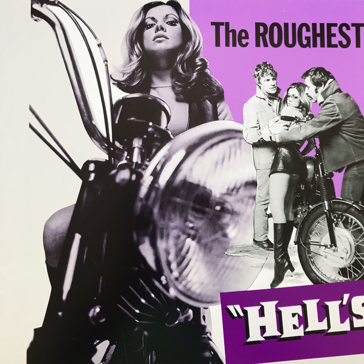 ポスター★バイカームービー『Hell's Belles』（ヘルズ・ベルズ）1969 レアポスター★ダートトラック/トライアンフ/ハーレーダビッドソン_画像3