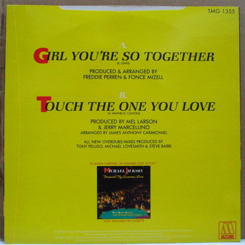 MICHAEL JACKSON-Girl You're So Together (UK Orig.7+光沢PS)_画像2