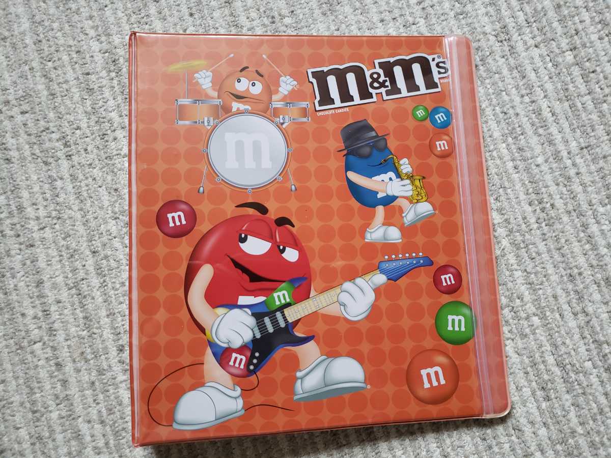 M&M's　キャラクター　3穴バインダー　未使用品　ファイル　チョコレート_画像1
