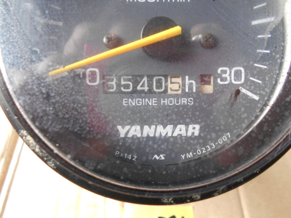 21-791 YANMAR/ヤンマー ディーゼルエンジン船内機用 タコメーター（アワーメーター付） 中古品_画像2