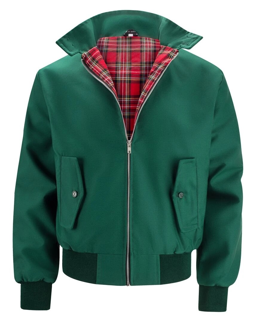 英国製 HARRINGTON JACKET スイングトップ ハリントンジャケット MODS モッズ ジャケット イギリス uk england イングランド BottleGreen S_画像2