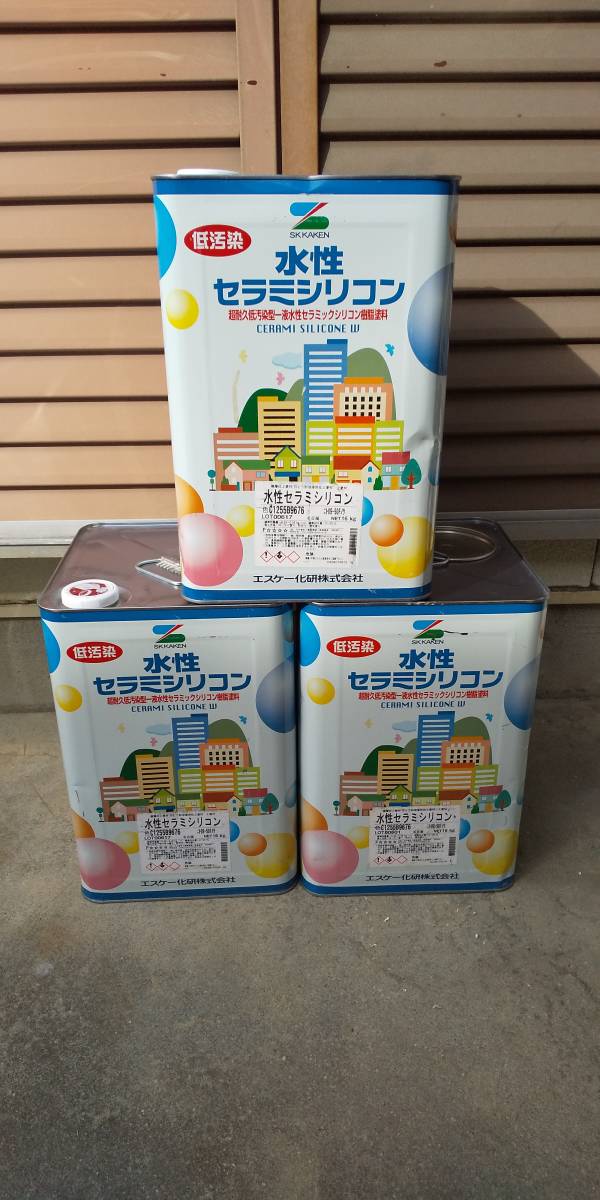 大幅値下げ!水性セラミシリコン16kg×3缶 日塗工09-50F 大幅値下げ!水性セラミシリコン16kg×3缶 日塗工09-50F