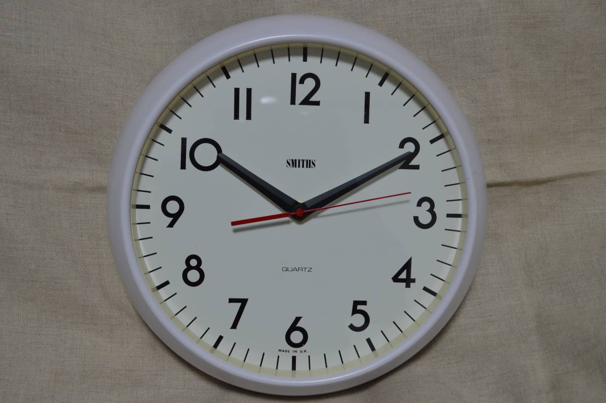SMITHS スミス ビンテージ 壁時計 英国 イギリス アンティーク ヴィンテージ 壁掛け時計 掛時計 UK スクール インダストリアル 00J12