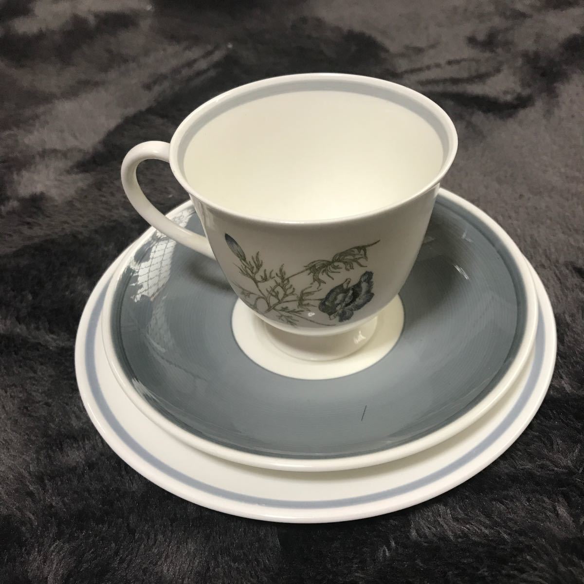 希少品 ビンテージ 上絵付 二重デコ盛龍 カップソーサー デッドストック 珍品 希少品 ビンテージ 上絵付 二重デコ盛龍 カップソーサー デッド