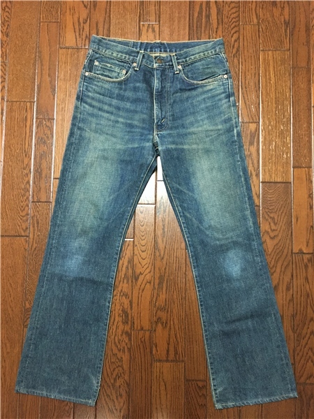 リーバイス ＬＥＶＩ’Ｓ ７１５１７ ビンテージ レプリカ ビッグＥ ひげ落ち ブーツカット ジーンズ ｗ３２ タロン 汚れ ハチの巣 日本製_画像2