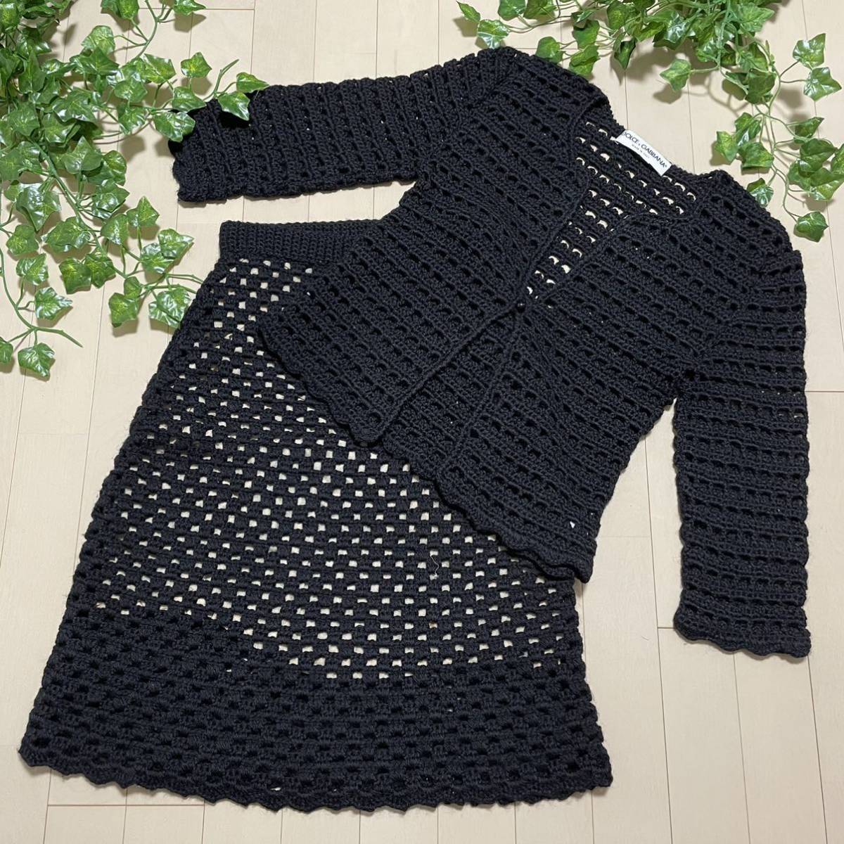 UNISEX S/M 本物 ドルチェ\u0026ガッバーナ クロシェ編みニット