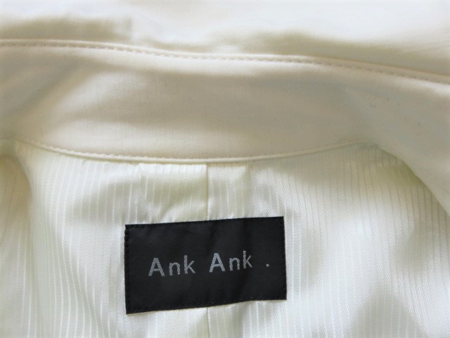 ■新品同様上質美品タキヒヨー【 Ank Ank 】高級ストレッチコットンコート11号L ホワイトコート c678_画像8