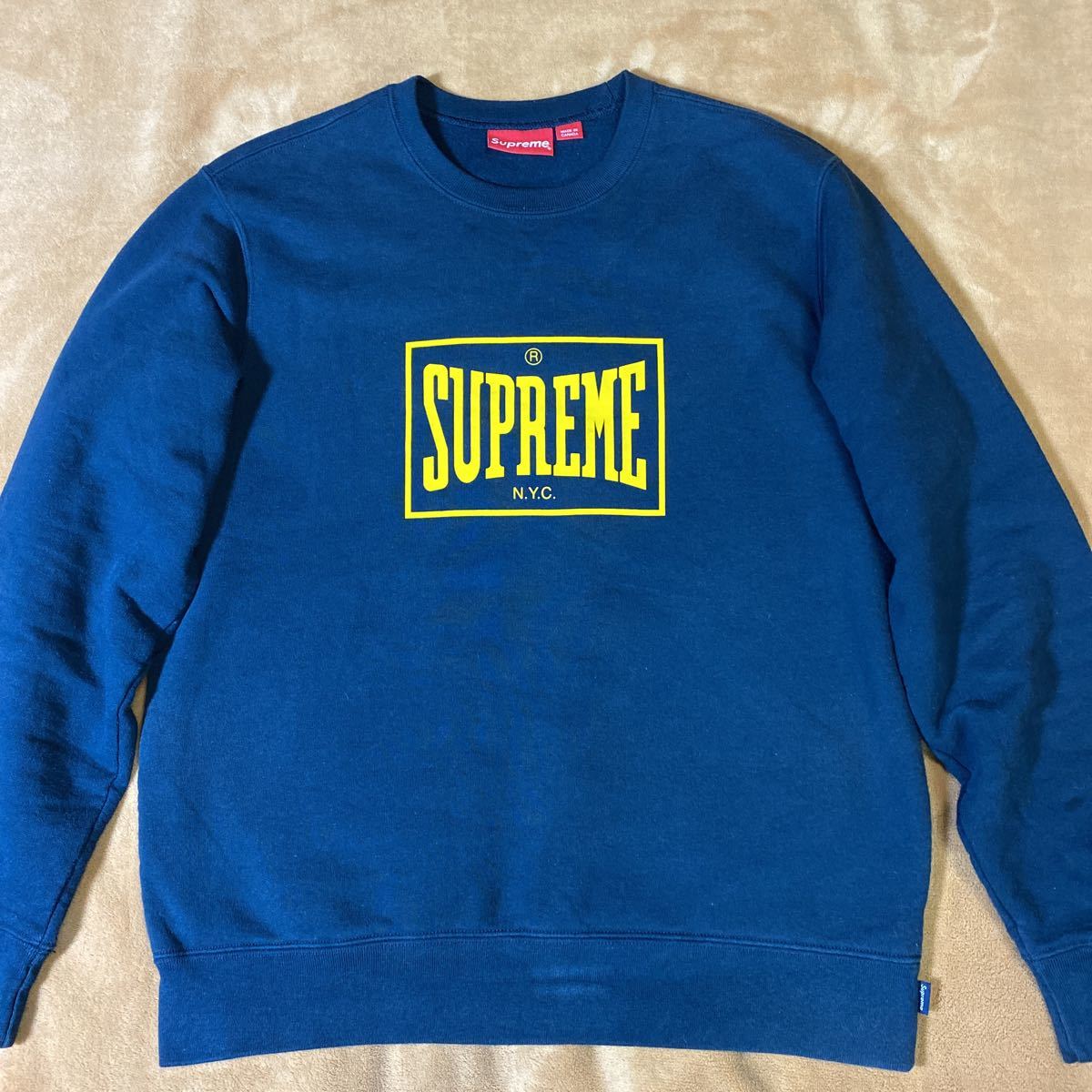 Supreme シュプリーム ロゴ スウェットトレーナー ダークネイビー系 ...