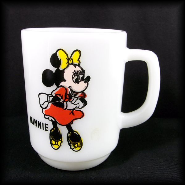 VINTAGE 1980'S Fire King Mug Pepsi Collector Series MINNIE ファイヤーキングマグカップ ミニー No 22_画像1