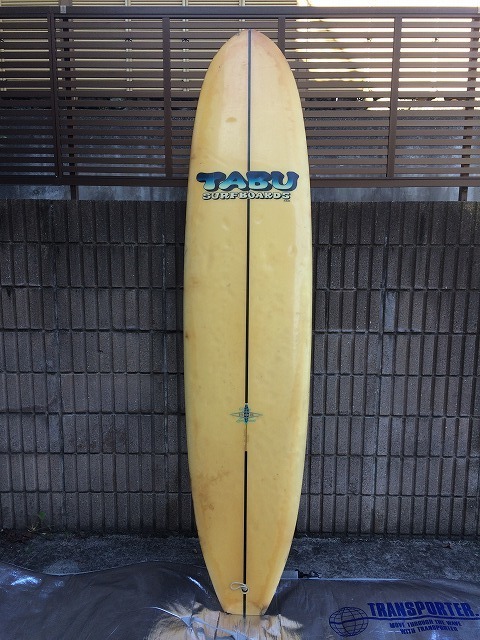 レ TABU SURFBOARDS H.S.B サーフボード 茅ヶ崎TABUさん作 2m50弱 室内保管でしたが傷み多いです。決済後手渡しのみです。_画像1