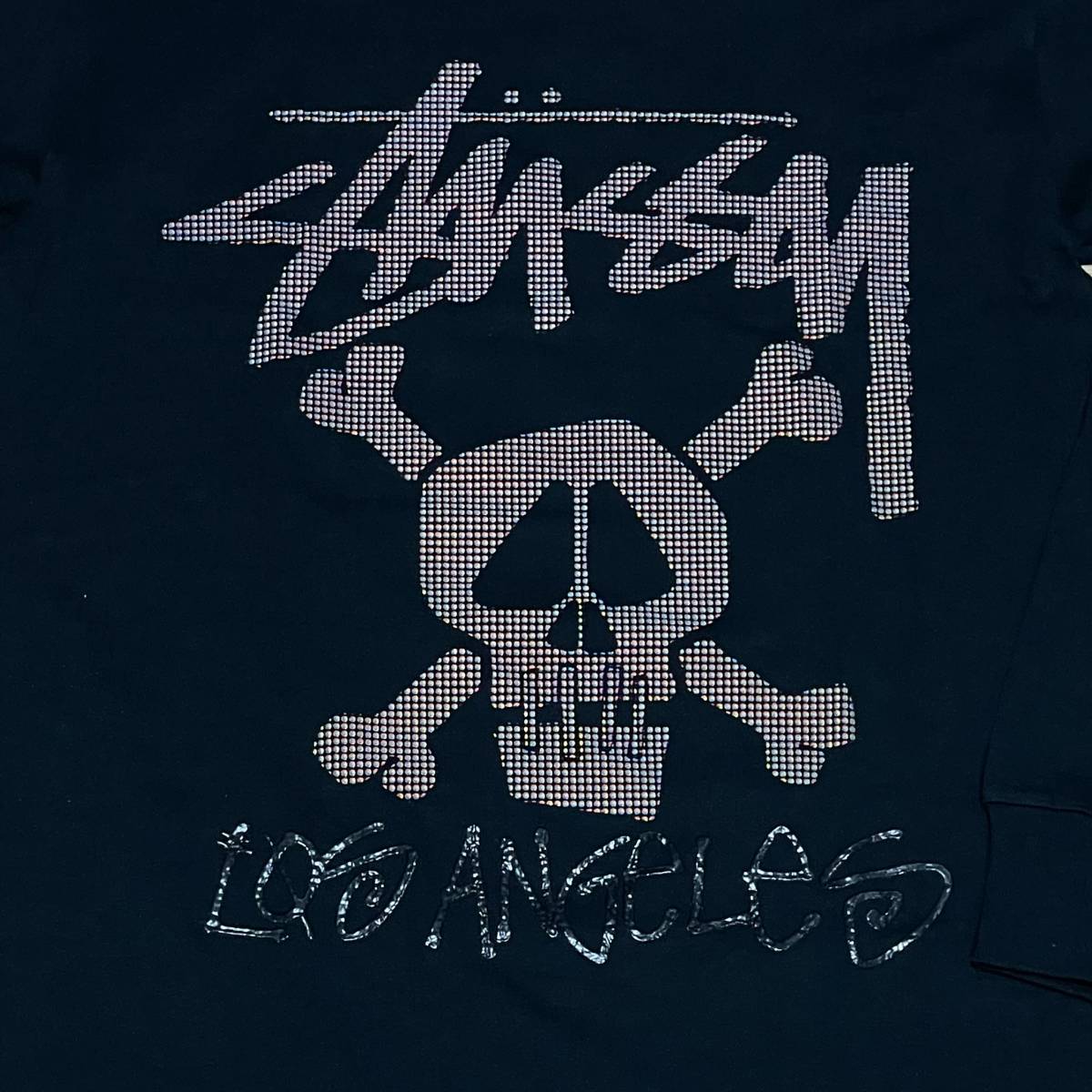 [S] USA стандартный товар Stussy Stussy Skull Bone Skull bo-n футболка с длинным рукавом long T черный чёрный Street запад набережная California (69)